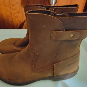 Merrell Brown Winter Boots LEATHER Ankle Waterproof J95326